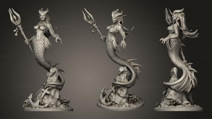 Figurines heroes, monsters and demons (Siren, STKM_3459) 3D models for cnc